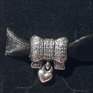 Authentic Pandora Heart & Bow charm